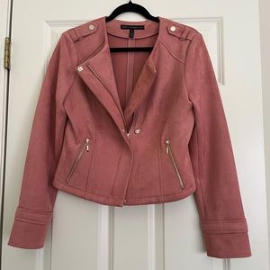 Light Pink Faux Suede Jacket